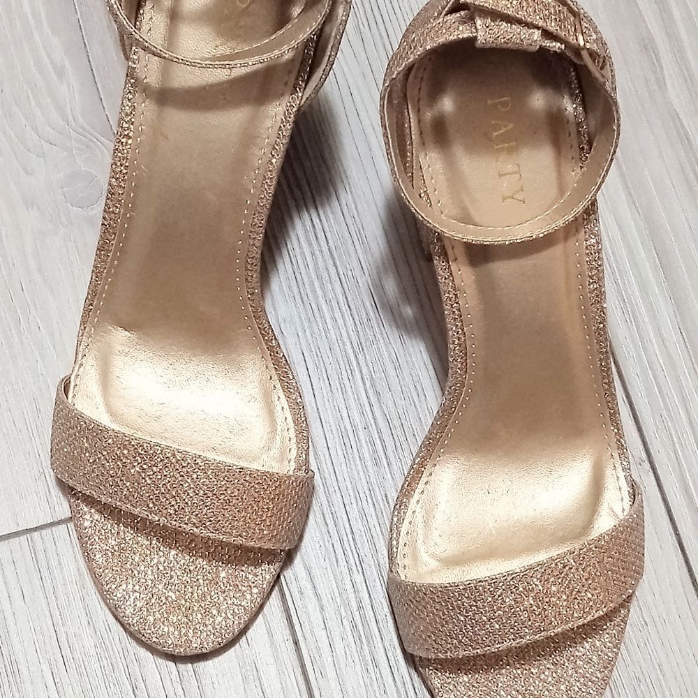 (27-4514) Party Women's Open Toe Heels Sz 6